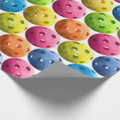 Papier Cadeau Motif de Pickleball coloré (Coin)