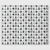 Papier Cadeau Motif de pièce d'échecs (Plat)