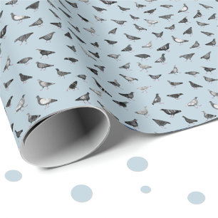 Papier Cadeau Motif de pigeon