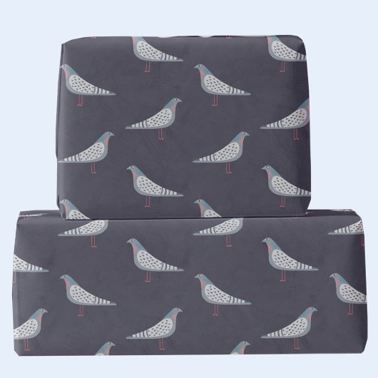 Papier Cadeau Motif de pigeon