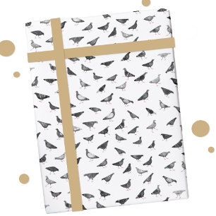 Papier Cadeau Motif de pigeon