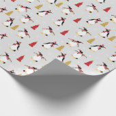 Papier Cadeau Motif de pingouin de vacances (Coin)