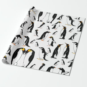 Papier Cadeau Motif de pingouins