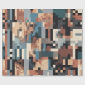 Papier Cadeau motif de pixel abstrait (Plat)