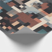 Papier Cadeau motif de pixel abstrait (Coin)