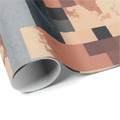 Papier Cadeau motif de pixel abstrait (Coin rond)