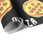 Papier Cadeau Motif de pizza (Coin rond)