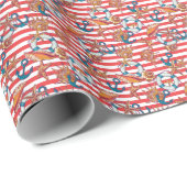 Papier Cadeau Motif de plage tendance (Coin rond)