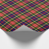 Papier Cadeau Motif de plaid de tartan de Christie de clan (Coin)