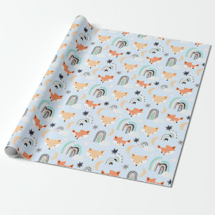 Papier Cadeau Motif de plaisir animal doodé personnalisé