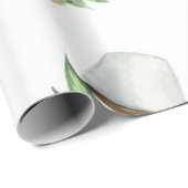Papier Cadeau Motif de plante (Coin rond)