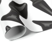 Papier Cadeau Motif de plug-in de cul noir - personnalisable (Coin rond)