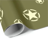 Papier Cadeau Motif de pochoir d'étoile (Coin rond)