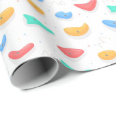 Papier Cadeau Motif de poignées d'Escalade en pierre (Coin rond)