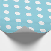 Papier Cadeau Motif de point bleu et blanc de polka (Coin)