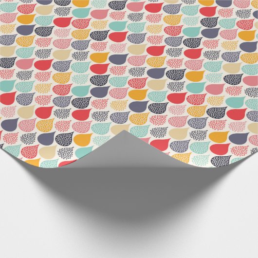 Papier Cadeau Motif de point d'art pop Raindrop (Coin)