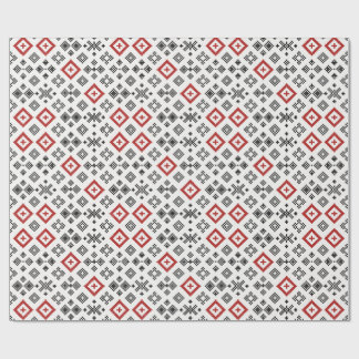 Papier Cadeau Motif de point de croix folklorique sans couture