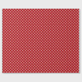 Papier Cadeau Motif de point rouge et blanc (Plat)