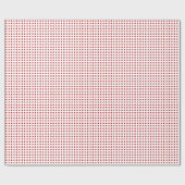 Papier Cadeau Motif de point rouge sur le papier blanc (Plat)