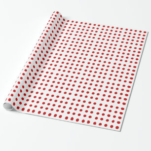Papier Cadeau Motif de point rouge sur le papier d'emballage