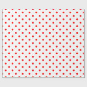 Papier Cadeau Motif de point tacheté rouge blanc de polka (Plat)