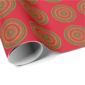 Papier Cadeau Motif de points de vacances Classy (Coin rond)