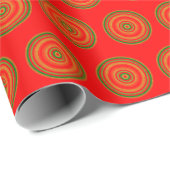 Papier Cadeau Motif de points de vacances élégants (Coin rond)