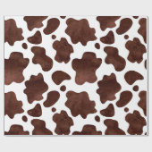 Papier Cadeau Motif de points de vache Brown et Poster de animal (Plat)