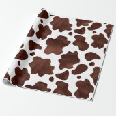 Papier Cadeau Motif de points de vache Brown et Poster de animal (Déroulé)