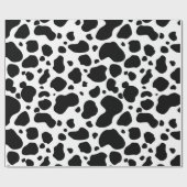 Papier Cadeau Motif de points de vache Poster de animal noir et (Plat)
