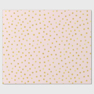 Papier Cadeau Motif de points élégant de confettis de rose et 