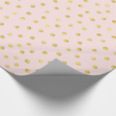 Papier Cadeau Motif de points élégant de confettis de rose et de (Coin)