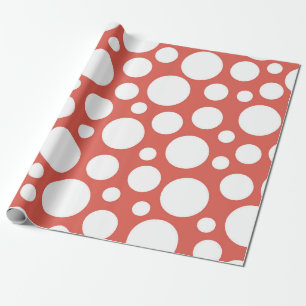 Papier Cadeau Motif de points Polka Gras