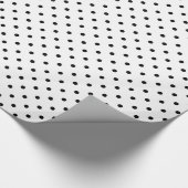 Papier Cadeau Motif de points Polka noir et blanc (Coin)