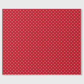 Papier Cadeau Motif de points Polka rouge et blanc (Plat)
