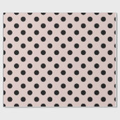 Papier Cadeau Motif de points rose et noir pour Pois (Plat)
