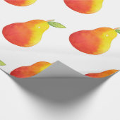 Papier Cadeau Motif de poire aquarelle (Coin)