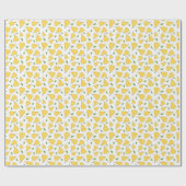 Papier Cadeau Motif de poire jaune mou (Plat)