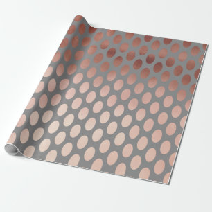Papier Cadeau motif de pois rose élégant élégant de feuille 