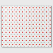 Papier Cadeau Motif de pois rouges et gris (Plat)