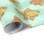 Papier Cadeau Motif de poisson (Coin rond)