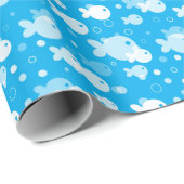 Papier Cadeau motif de poisson (Coin rond)