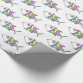 Papier Cadeau Motif de poisson Abstrait (Coin)