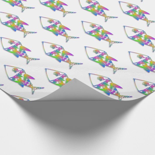 Papier Cadeau Motif de poisson Abstrait (Coin)