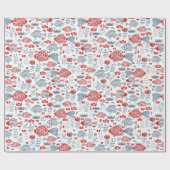 Papier Cadeau Motif de poisson moderne (Plat)