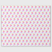 Papier Cadeau Motif de poisson rose mignon (Plat)