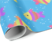 Papier Cadeau Motif de poissons (Coin rond)
