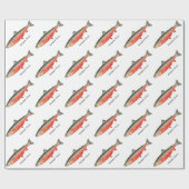 Papier Cadeau Motif de poissons de truite de Sunapee (Plat)