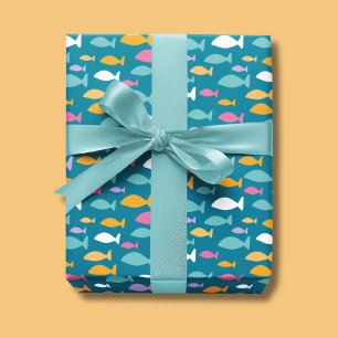 Papier Cadeau Motif de poissons pour enfants