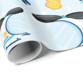 Papier Cadeau Motif de police (Coin rond)